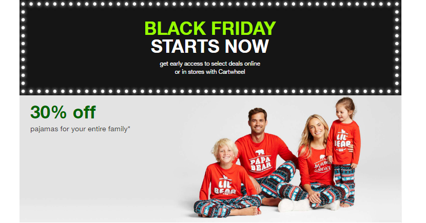 Target: Black Friday Sale – Save 30% Off Pajamas For The Entire Family!