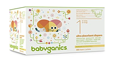STOCK UP PRICES! Amazon Prime Members Save 50% Off Babyganics Diapers – Only $.08 For Size 1 & $.10 For Size 4!