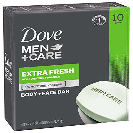 Dove Men+Care Body and Face Bar, Extra Fresh (10 Bar) Only $8.29 Shipped!