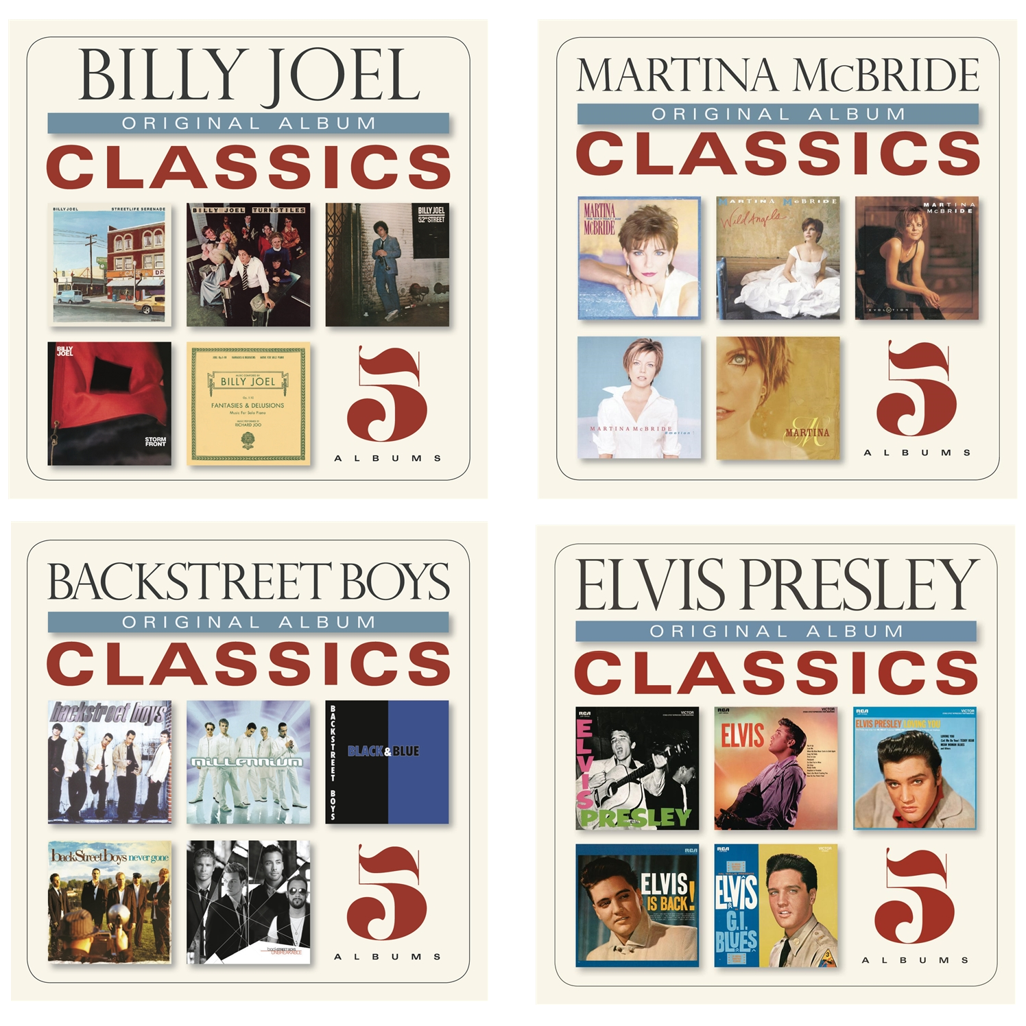 4 FREE Albums From Ghost Tunes! Includes Artist Bill Joel, Martina McBride, Backstreet Boys & Elvis Presley!