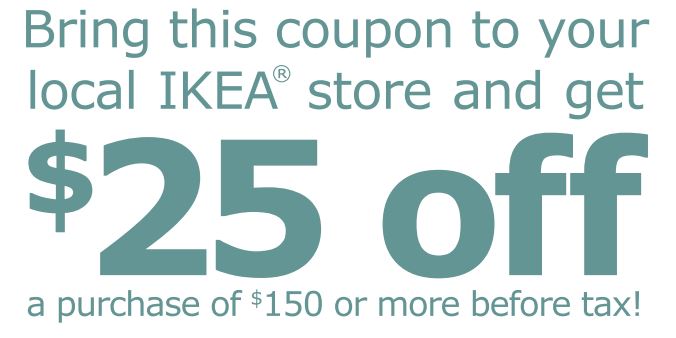 HOT! IKEA: Take $20 off Your $150 or more Purchase!