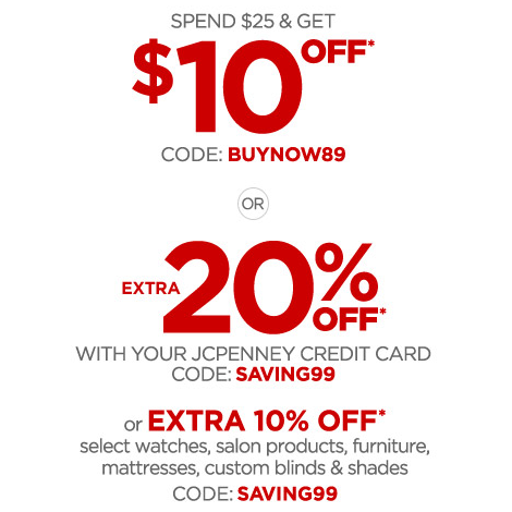 JC Penney: Spend $25 and get $10 Off Your Purchase! (In-Store & Online)