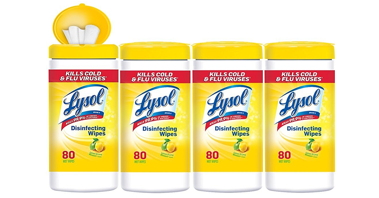 Lysol Disinfecting Wipes Value Pack (320 Wipes) 4 Packs Only $10.39!