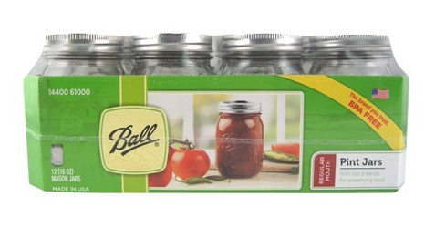 Ball 1 Pint (16 oz.) Regular Mouth Canning Jars (12 Count) Only $6.00 Shipped!