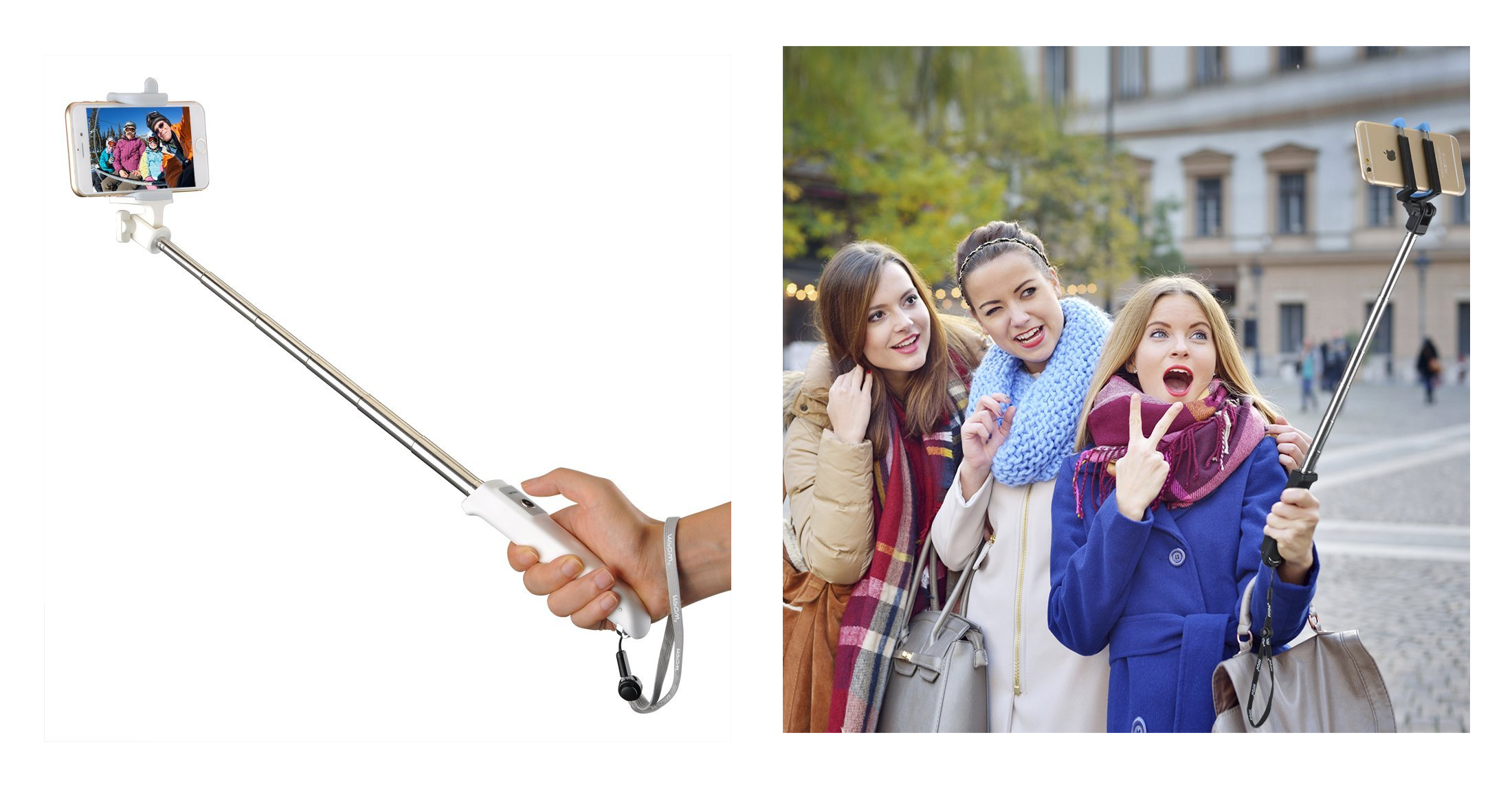 Extendable Bluetooth Selfie Stick With Built-in Remote Shutter Only $4.99! (Great Stocking Stuffer!)