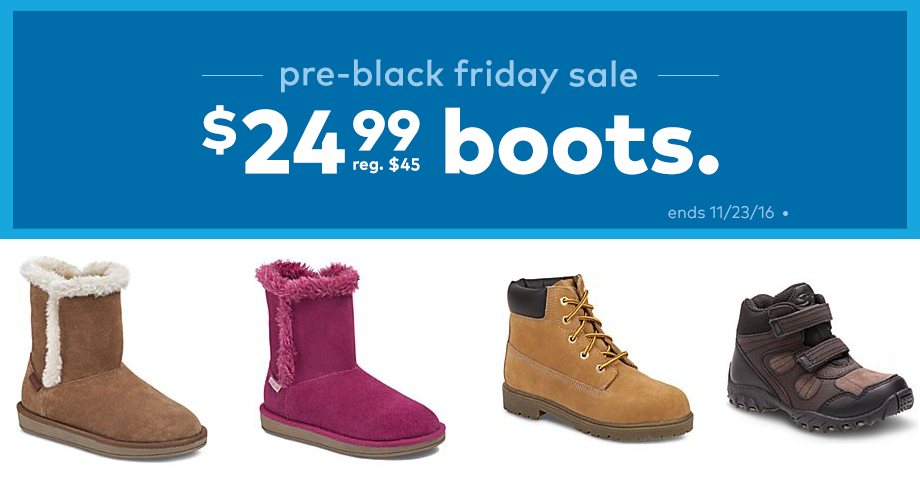 Stride Rite Pre-Black Friday Sale! Boots Only $24.99 + FREE Shipping for Rewards Members! (Free to Join) Stride Rite Pre-Black Friday Sale! Boots Only $24.99 + FREE Shipping for Rewards Members! (Free to Join)