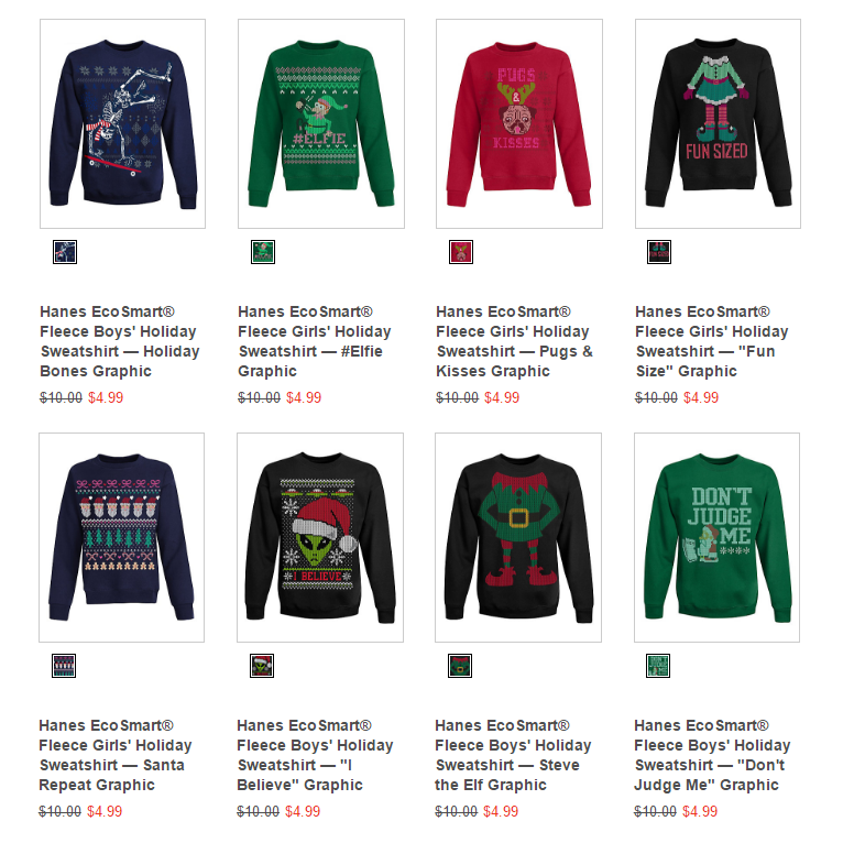 Hanes Holiday Sweaters – Only $4.99 For Kids & $7.49 For Adults + FREE Shipping! TODAY ONLY – November 9th!