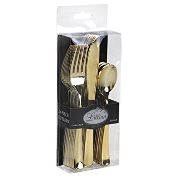 Lillian Tablesettings 24 Count Polished Plastic Combo Cutlery Just $7.99!