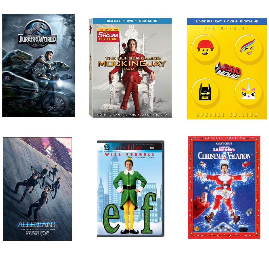Target Movie Deals All $6.00 Each! Includes Elf, The Polar Express, The LEGO Movie, Jurassic World & More!