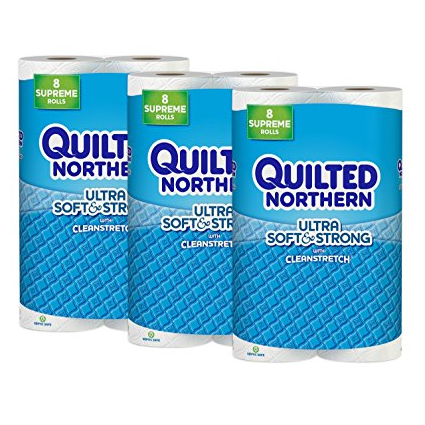 STOCK UP PRICE! Quilted Northern Ultra Soft & Strong 24 Supreme Rolls Only $18.84 Shipped! (That’s $.21 Per Regular Roll)