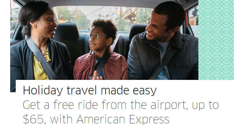 Uber: FREE Ride From the Airport For American Express Card Members! Perfect For Your Holiday Travels!