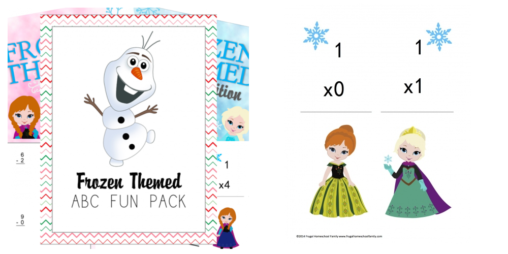 FREE Frozen-Themed ABC + MATH Download!! (Social Share)