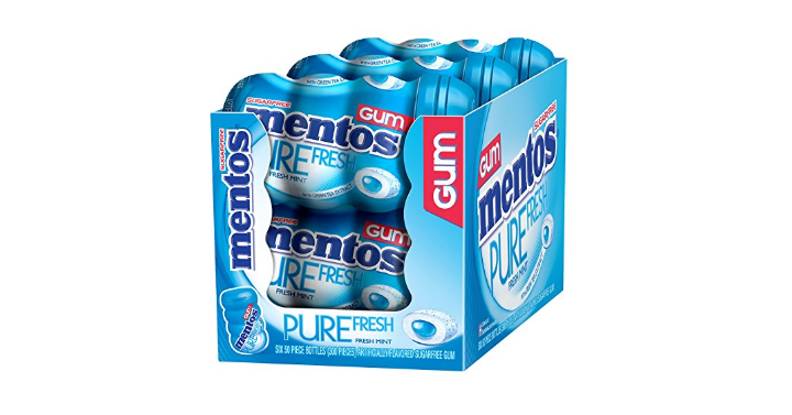 Mentos Gum Big Bottle Curvy, Pure Fresh Mint, (Pack of 6) Only $9.98 Shipped! That’s Only $1.66 Each!
