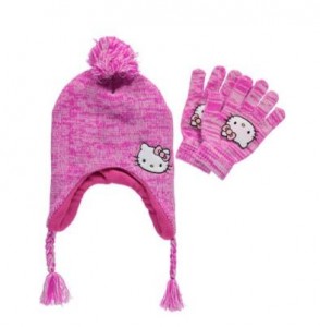 Hello Kitty Earflap Beanie & Gloves Set Only $8.92!
