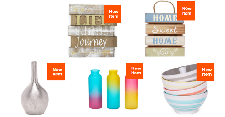 Hollar: Home & Kitchen Decor Sale Featuring All’asta! Wood Welcome Signs Only $5.00 or Mini Striped Bowl Set Only $5.00!