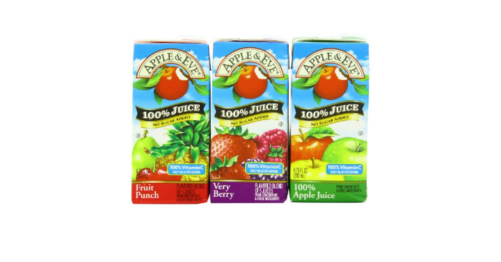 Apple & Eve 100% Juice Variety Pack, 32 Count, 6.75 Oz Boxes Only $7.58 Shipped! That’s Only $0.23 Each!