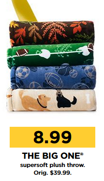 The Kohl’s Black Friday Sale! The Big One Super Soft Plush Throw – Just $7.64! Last Day!