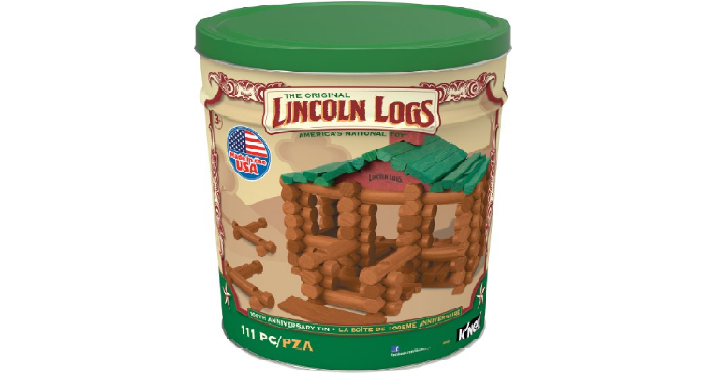 LINCOLN LOGS 100th Anniversary Tin (111 All-Wood Pieces) Only $29.99! (Reg. $44.99)