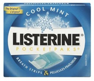 Listerine PocketPaks Breath Strips Cool Mint, 24 Count (Pack of 12) – Only $10!