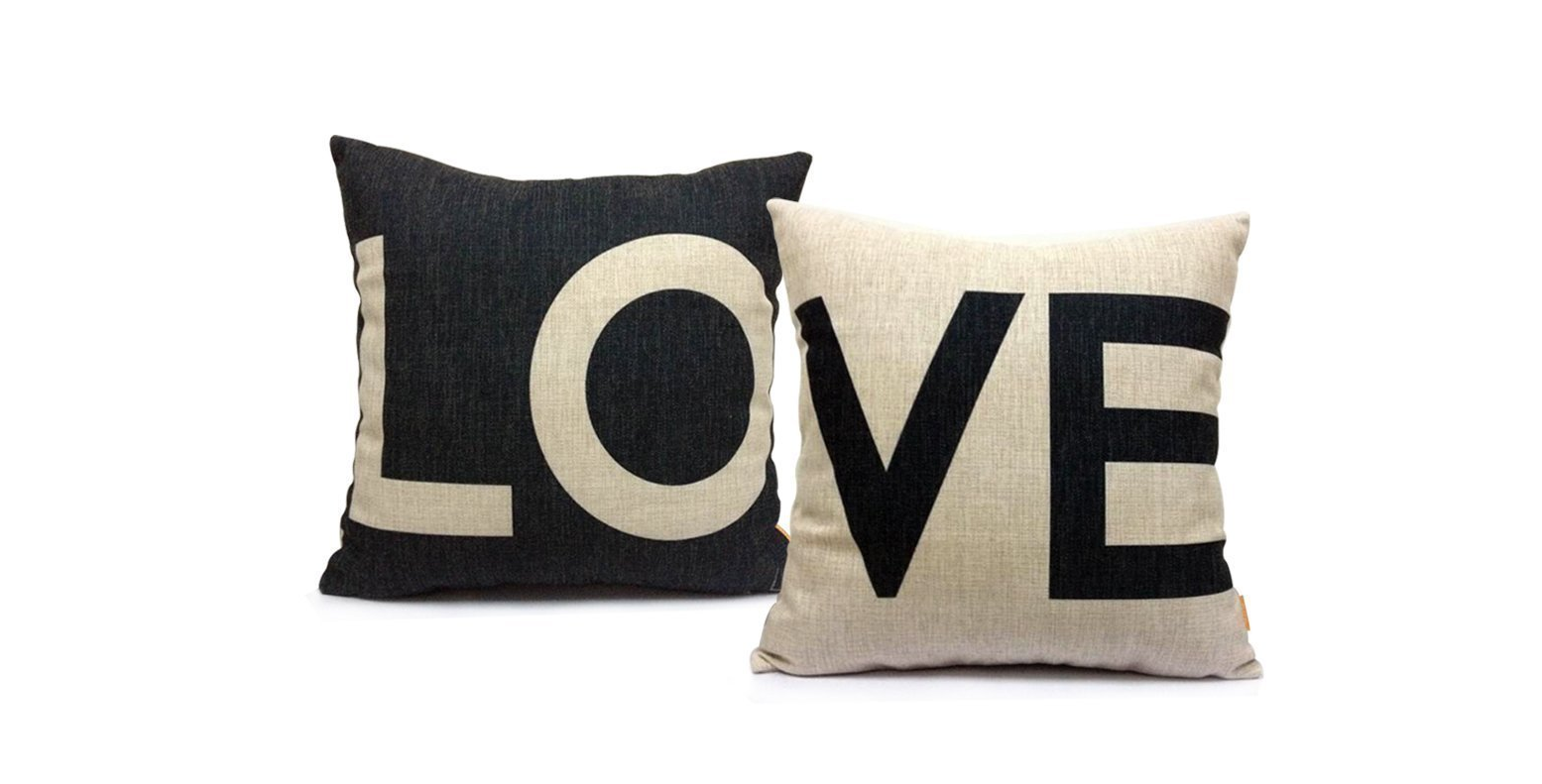 18 X 18″ Decorative LOVE Throw Pillow Case Set Just $4.99 Shipped!!