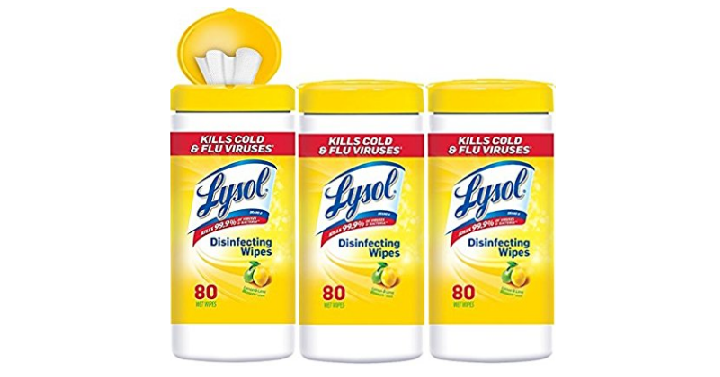 Lysol Disinfecting Wipes Value Pack, Lemon & Lime Blossom, (240 Wipes) Only $7.22 Shipped!