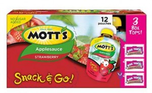 Mott’s Snack & Go Strawberry Applesauce 3.2 Oz Pouches (Pack of 12) – Only $5.88!