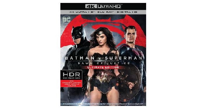 Batman v Superman: Dawn of Justice Ultimate 4K Ultra HD Blu-ray/Blu-ray/Digital Only $9.99 Shipped! (Reg. $29.99)