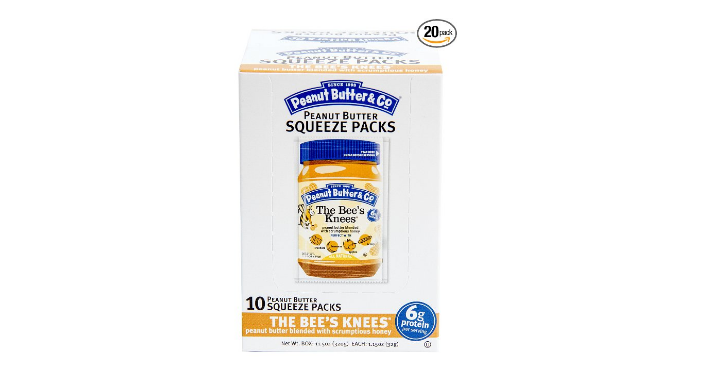 Peanut Butter & Co. Peanut Butter Squeeze Packs 1.15 Ounce (Pack of 20) Only $9.49 Shipped!