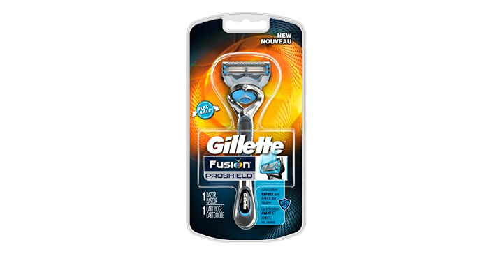 Gillette Fusion Proshield Chill Men’s Razor with Flexball Handle and Razor Blade Refill for only $2.99!