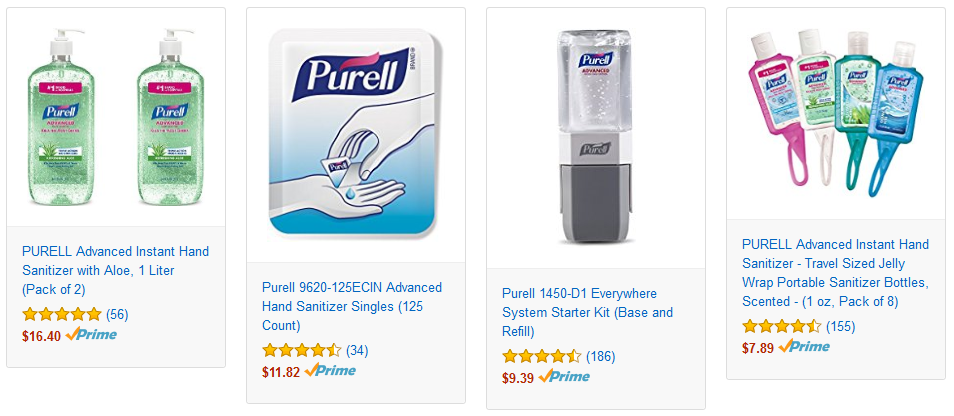Save up to 36% on PURELL products! Prices start at just $7.89!