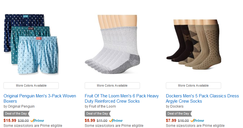 Up to 60% Off Men’s Underwear & Socks! Prices start at $2.99!