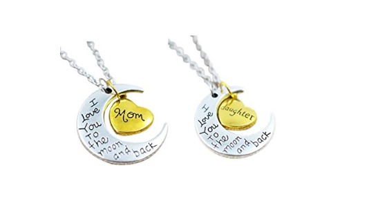 Mom and Daughter I Love You to the Moon and Back Necklaces Only $2.99 SHIPPED!!