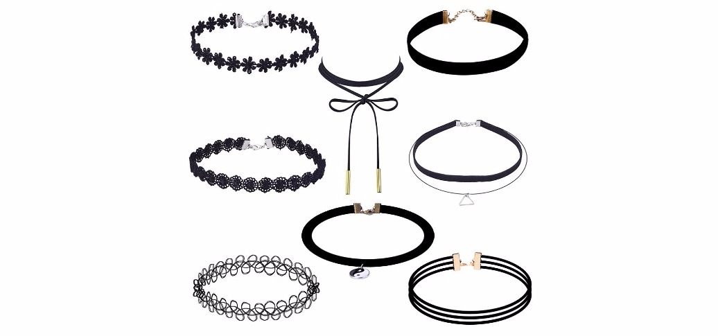 Collection of 8 chokers Only $3.58 Shipped! Great Stocking Stuffers!!