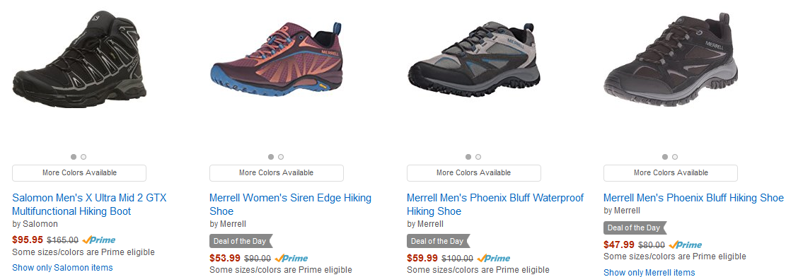 Up to 40% Off Hiking Shoes! Prices from $53.99!