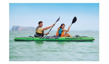Intex Challenger K2 2-Person Inflatable Kayak with Oars and Pump—$69.99! (Reg $100.13)