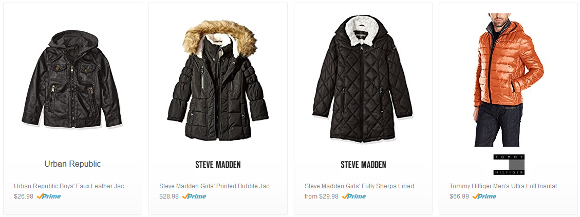 Up to 75% Off Coats – Prices start at $18.99! Amazon Cyber Monday!