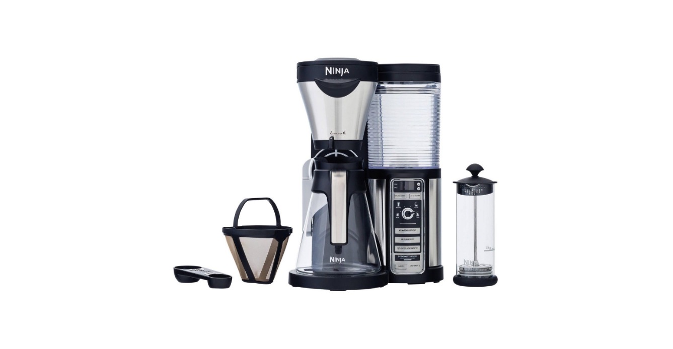 Ninja Coffee Bar With Glass Carafe, Frother & 100 Recipe Cookbook Just $79.99!! HOT Price!!