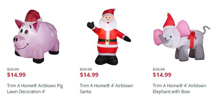 4 Foot Airblown Christmas Inflatables From Just $14.99!