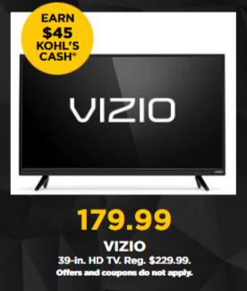 The Kohl’s Black Friday Sale! VIZIO 39-Inch LED TV – Just $179.99 w/ $45 Kohl’s Cash!