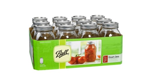 Ball 1 Quart Canning Jars, Set of 12—$5.61 SHIPPED!!