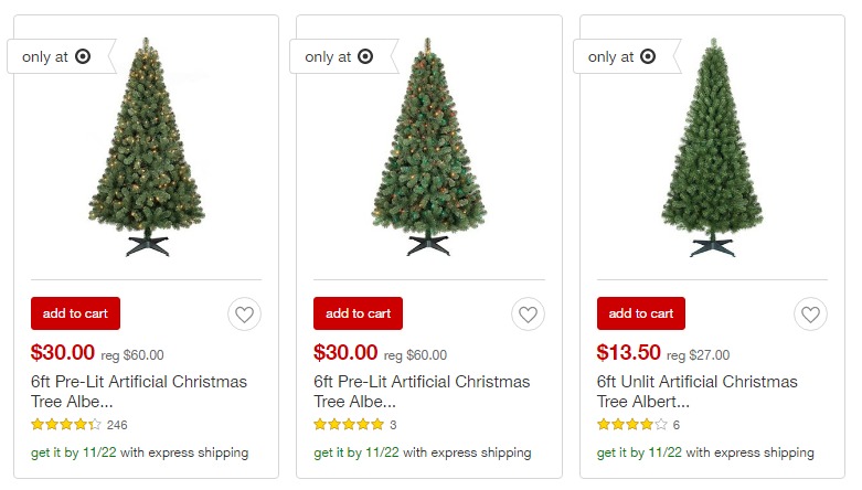 HOT!! 50% OFF Christmas Tree Sale at Target!!