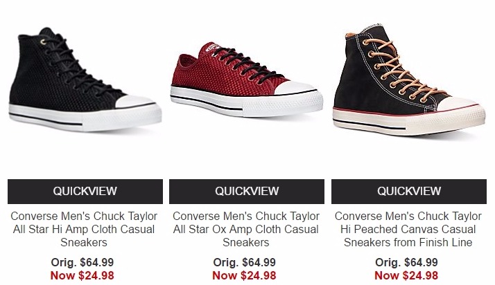 Converse Chuck Taylor Sneakers ONLY $24.98 at Macy’s!! Free Shipping With Beauty Item!