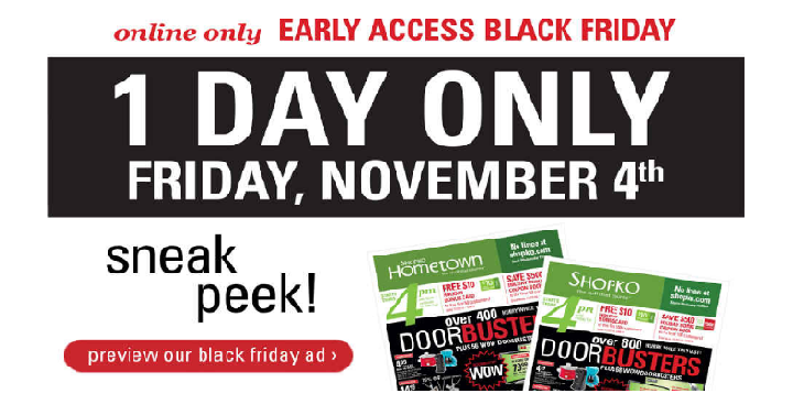 WOW! Preview Shopko’s Official Black Friday Ad! Plus, Shop Exclusive 1 Day Doorbusters! (Today, Nov. 4th Only)