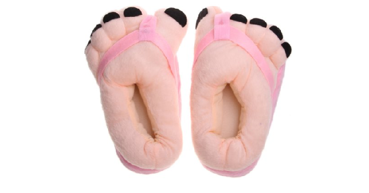 Soft Plush Big Feet Pattern Winter Slippers Only $5.63 Shipped! (Reg. $15.63)