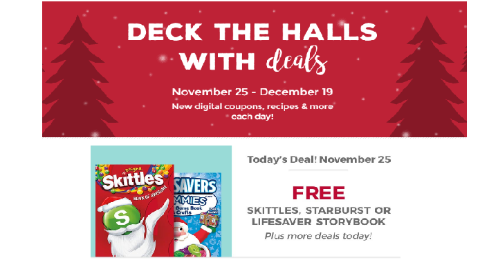 YAY! Kroger Stores (Including Smith’s): FREE Skittles, Starburst or Lifesaver Storybook + New Digital Coupons now through Dec. 19th! (Download Digital Coupon Today, Nov. 25th Only)
