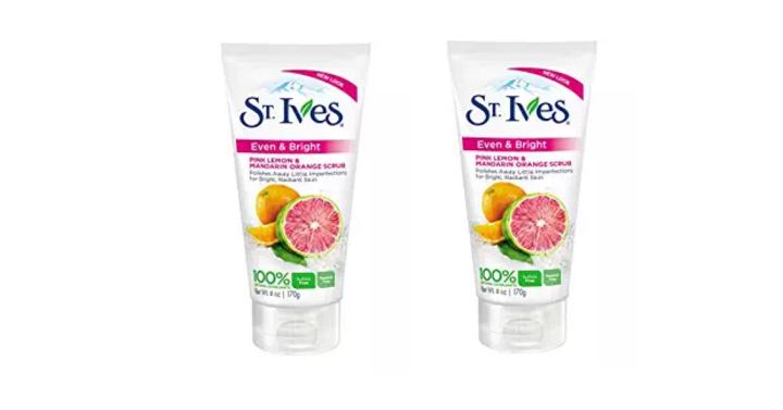 St Ives Scrub, Even & Bright Pink Lemon & Mandarin Orange 6 Ounce Only $2.49 Shipped!