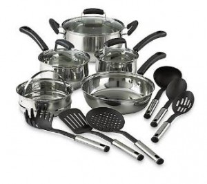 Essential Home 14-Piece Stainless Steel Cookware Set – Only $25.49! + Earn $5 SYW Points!