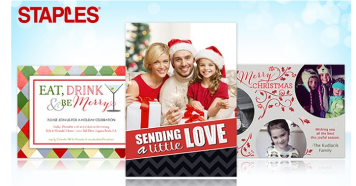 This Popular Deal is Back! Groupon: Grab Staples Custom Same-Day Holiday Cards or Invites Starting at Only $8.00 for $25!