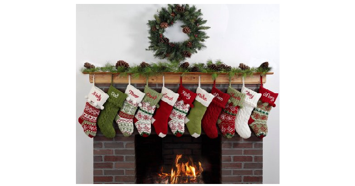 Personalized Snowflake Knit Christmas Stocking -Available in 11 Designs Only $19.97! (Reg. $24.97)