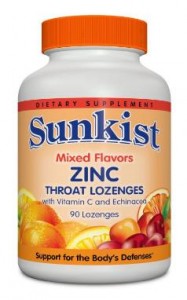 Sunkist Zinc Throat Lozenges with Vitamin C and Echinacea (90 Count) – Only $4.39!